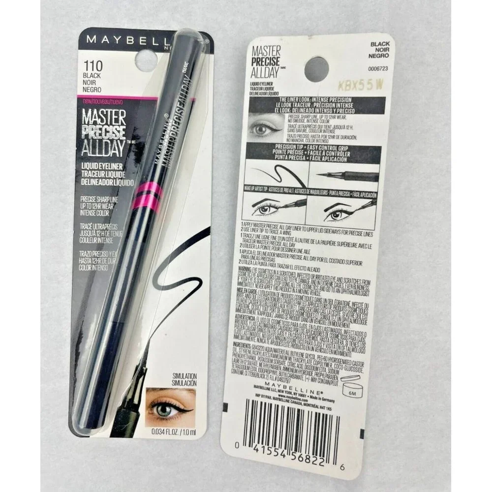 MAYBELLINE MASTER PRECISE ALLDAY LIQUID EYELINER 12HR 110 BLACK 2-PACK